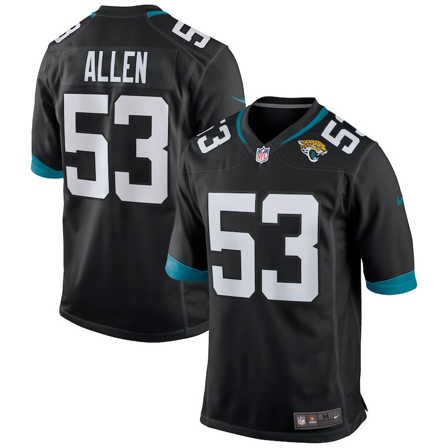 Men Jacksonville Jaguars 53 Dakota Allen Nike Black Game NFL Jersey